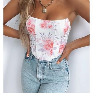 White fox boutique corset size small